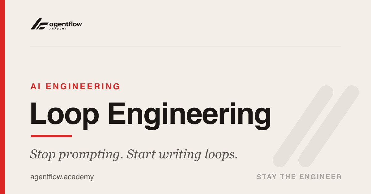 Loop Engineering Flow Loop Engineering: Stop Prompting, Start Writing Loops | AgentFlow